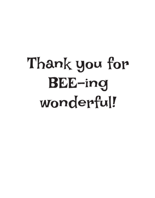 Thank you for BEE-ing Wonderful! Lego Bee Card