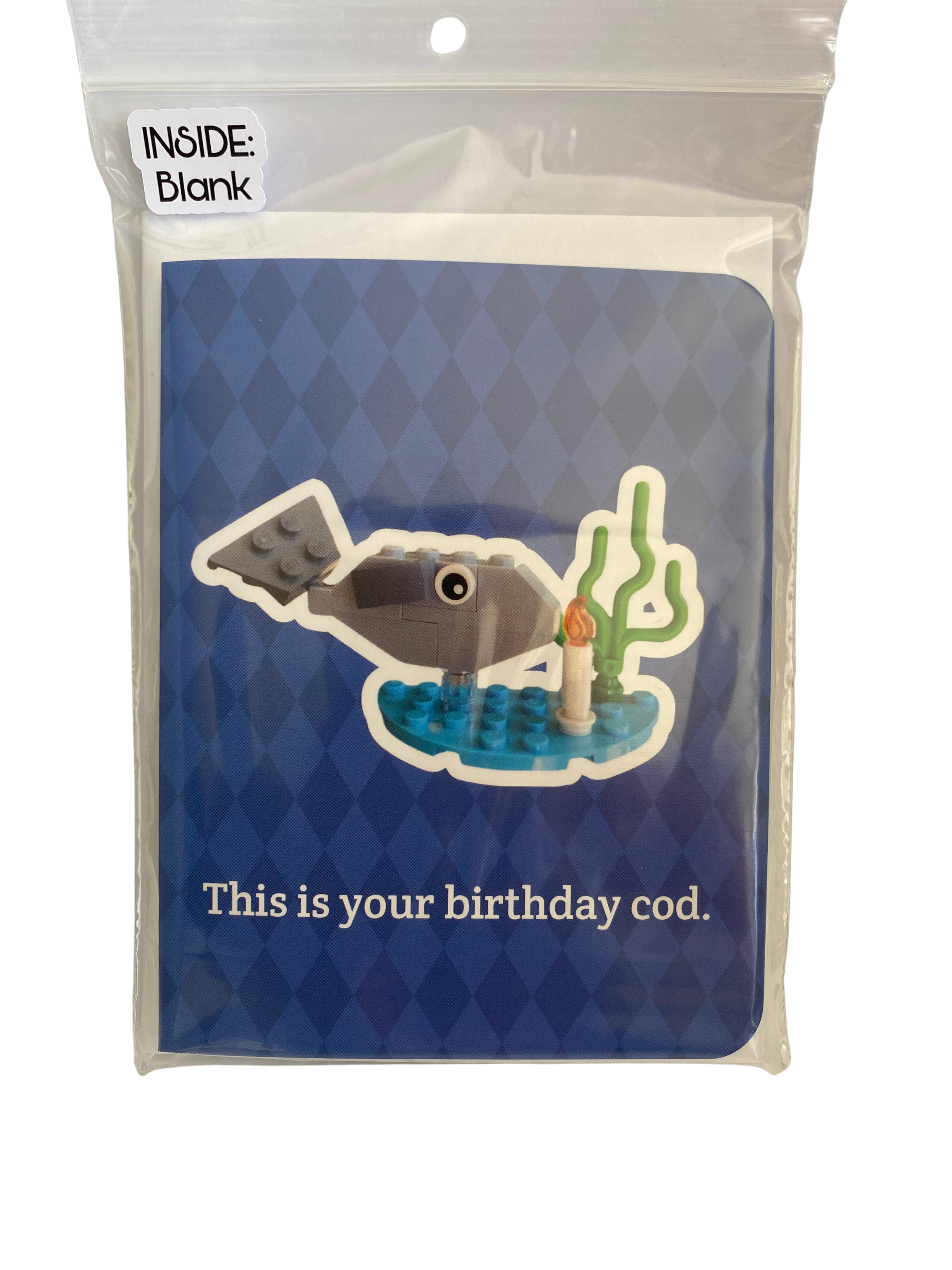 This is your birthday COD! Lego Fish Card