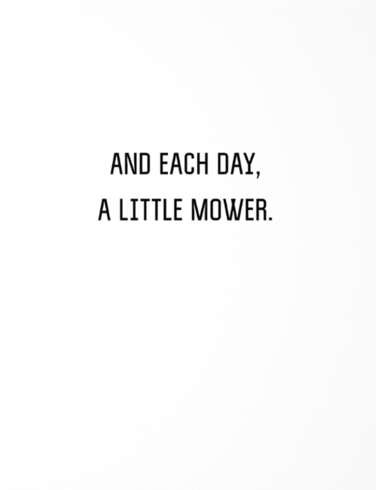 I have loved you for a lawn time All-occasion Lego Mower Card