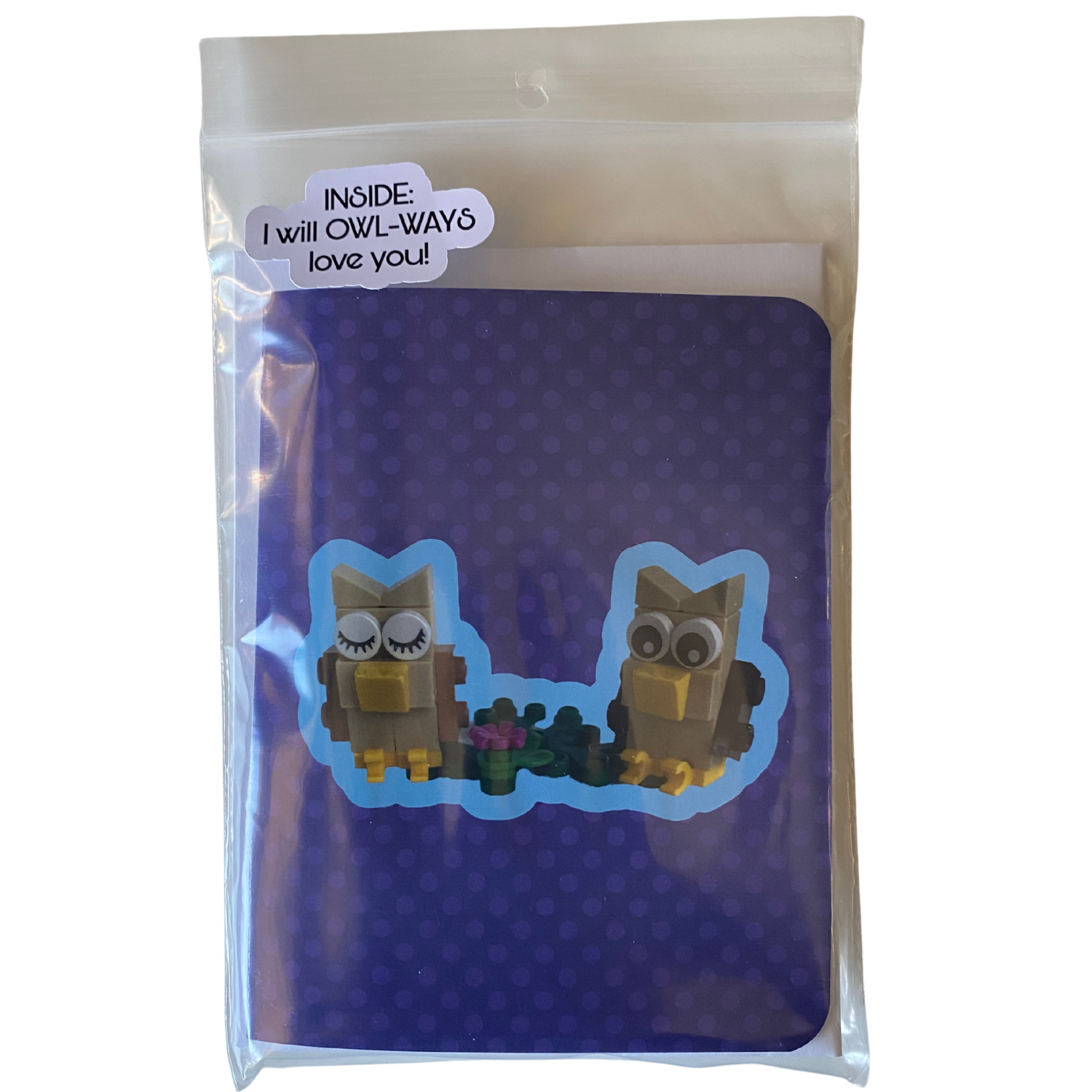 I will OWL-WAYS love you! Lego owls card
