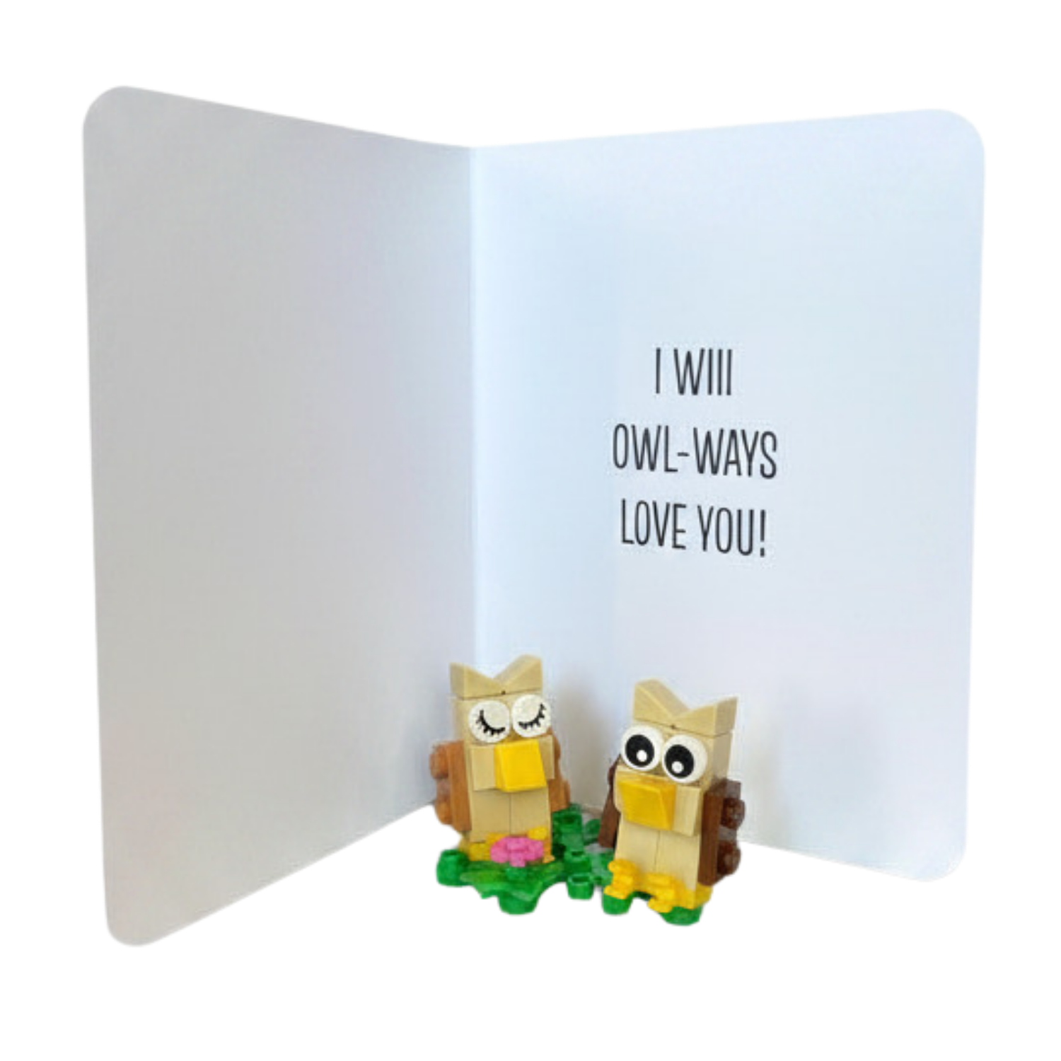 I will OWL-WAYS love you! Lego owls card