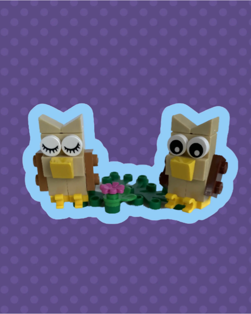 I will OWL-WAYS love you! Lego owls card